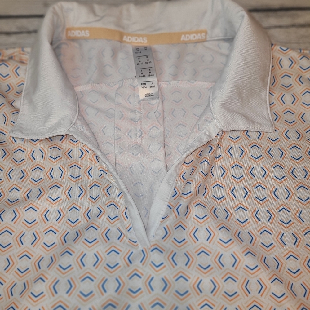 Adidas Women’s Ultimate Print Sleeveless Polo Size Medium - Picture 3 of 8